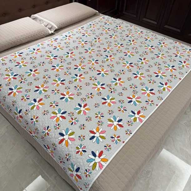 纯棉斜纹棉床盖 学生宿舍床盖 沙发垫双面用可机洗135x200