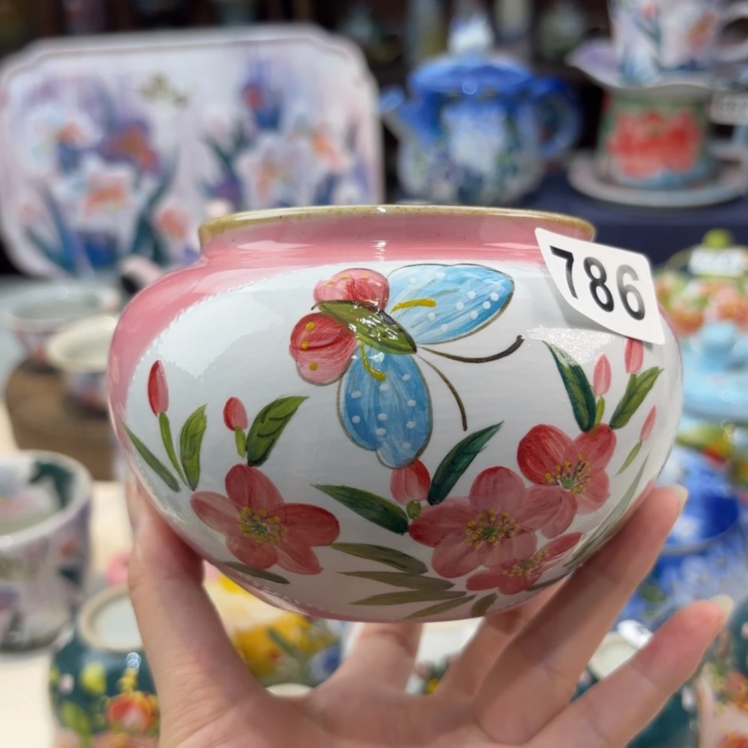 瓷片景德镇手绘高温釉下彩陶瓷茶具