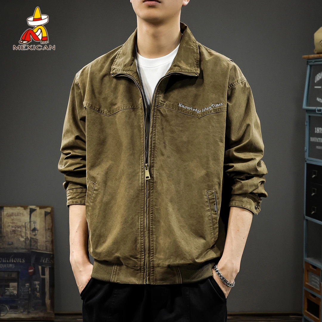 Mexican/稻草人冬季飞行员夹克男款美式休闲底特律加棉外套秋冬款