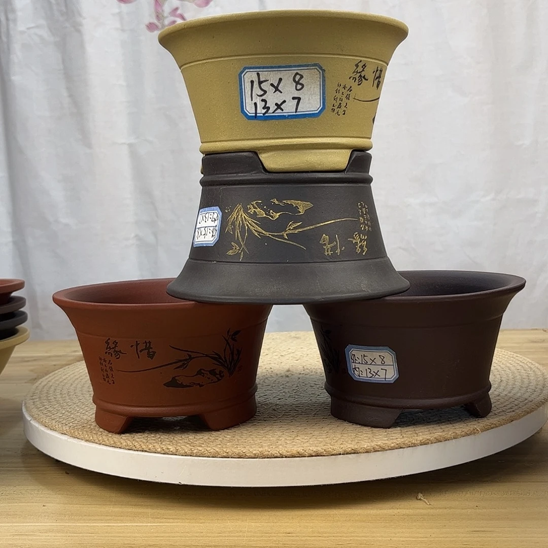 紫砂花盆紫砂花盆