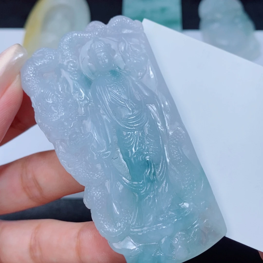 定制翡翠未镶嵌吊坠
