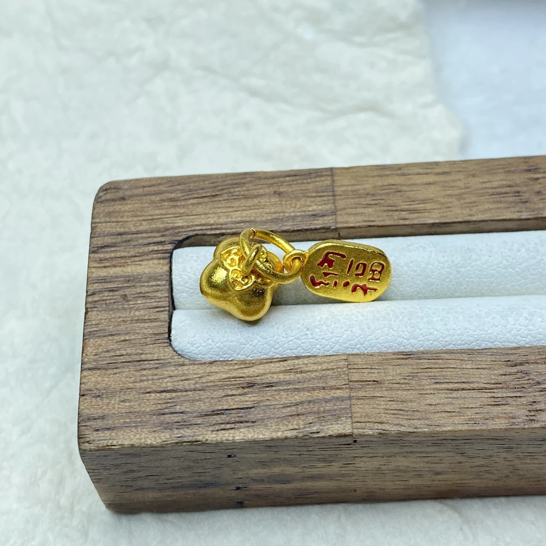 吊坠 BG黄色柿子吉言牌牌吊坠多样性发一件46400