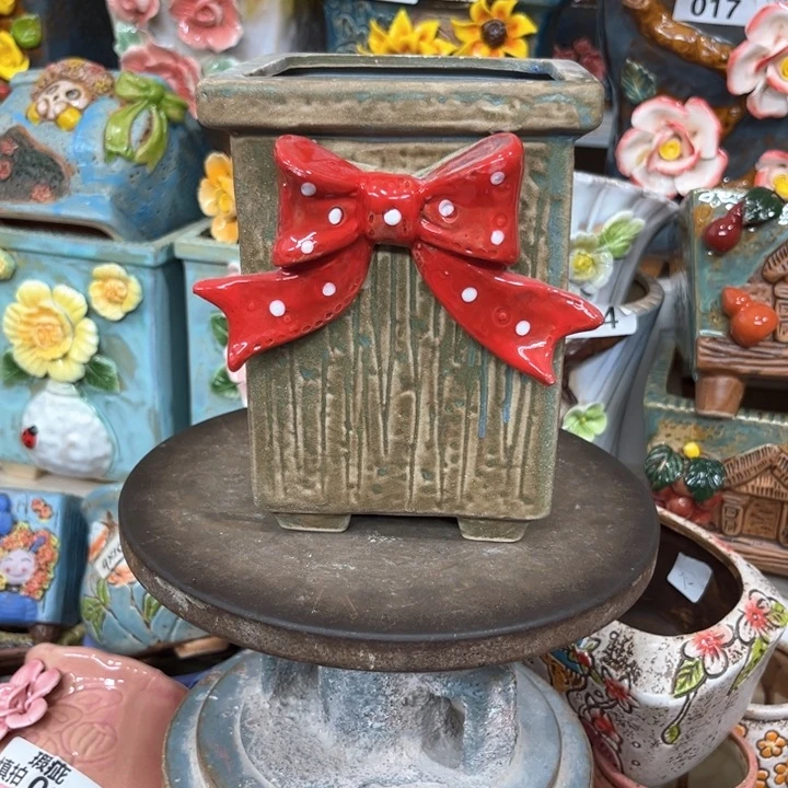 紫砂花盆粗陶材质多肉花盆