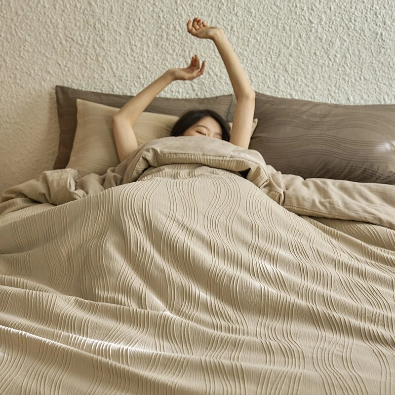 日式简约风四件套三件套纯棉全棉床单被套高级感秋冬床品