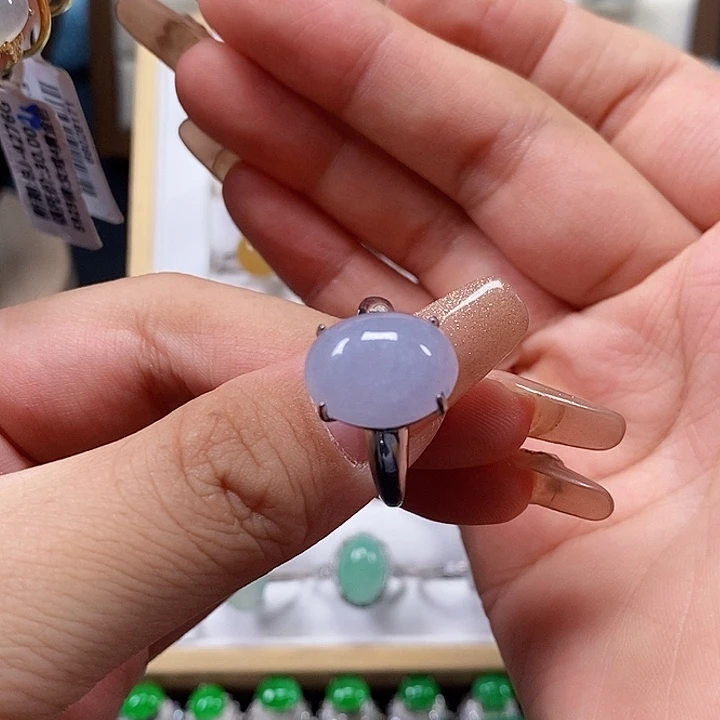 银S925镶嵌戒指翡翠