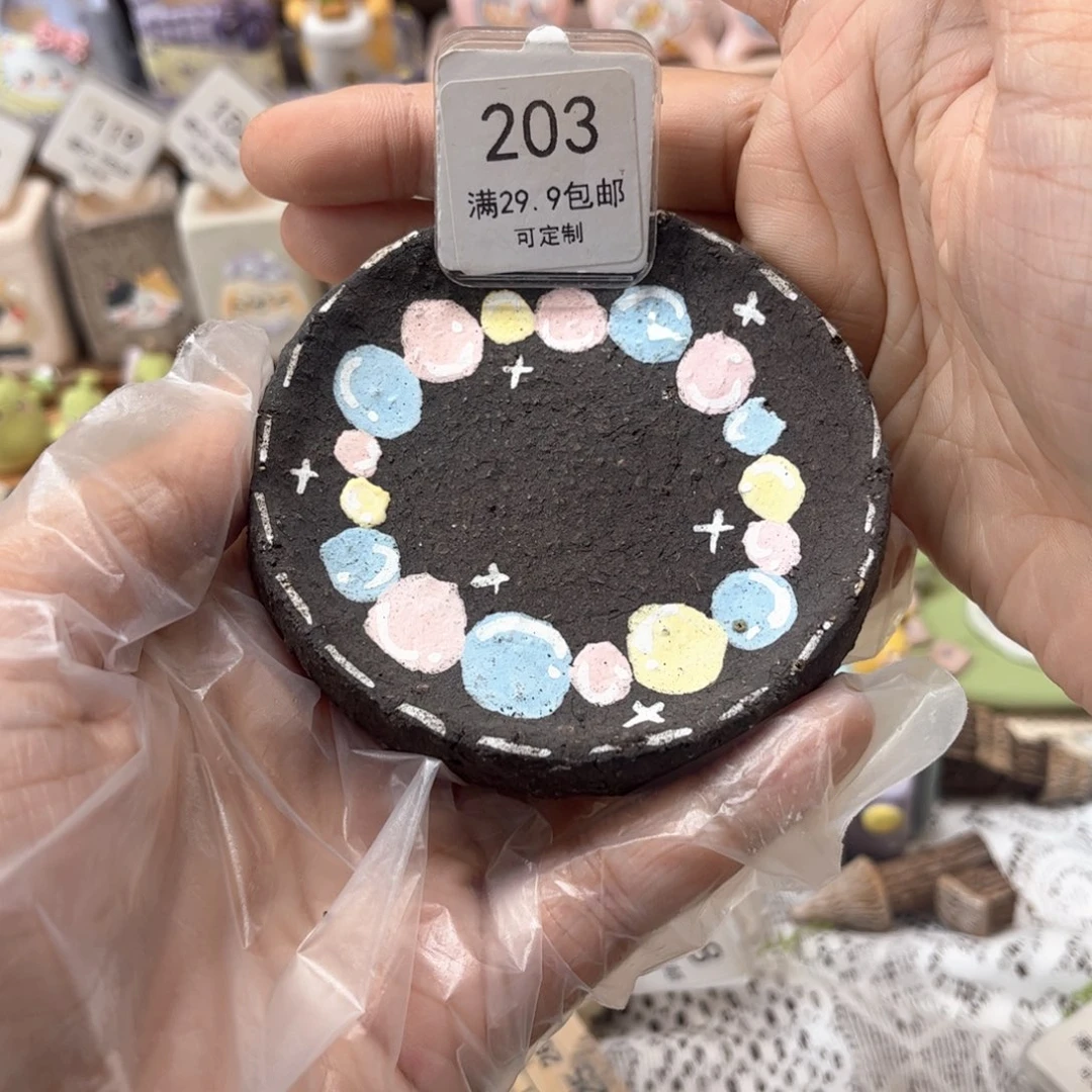 203盘子花盆手绘花盆