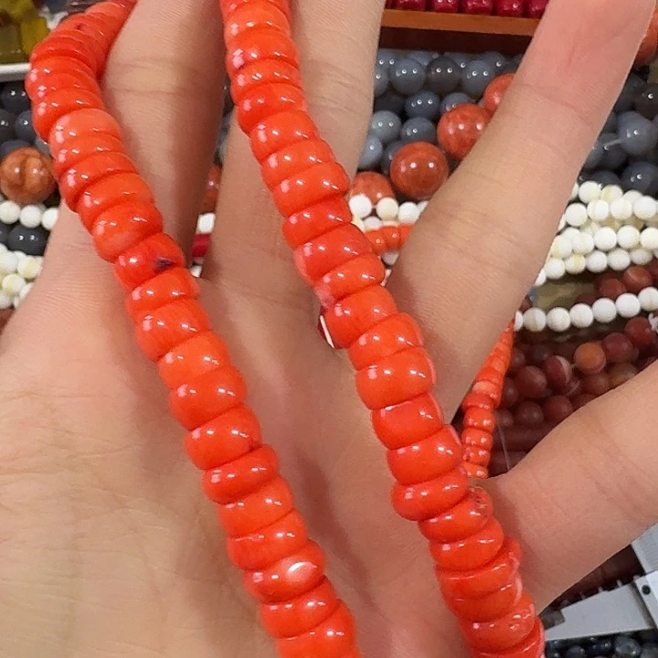 玛瑙/玉髓合金珠宝半成品一条10mm算盘