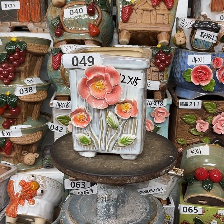 紫砂花盆粗陶材质多肉花盆