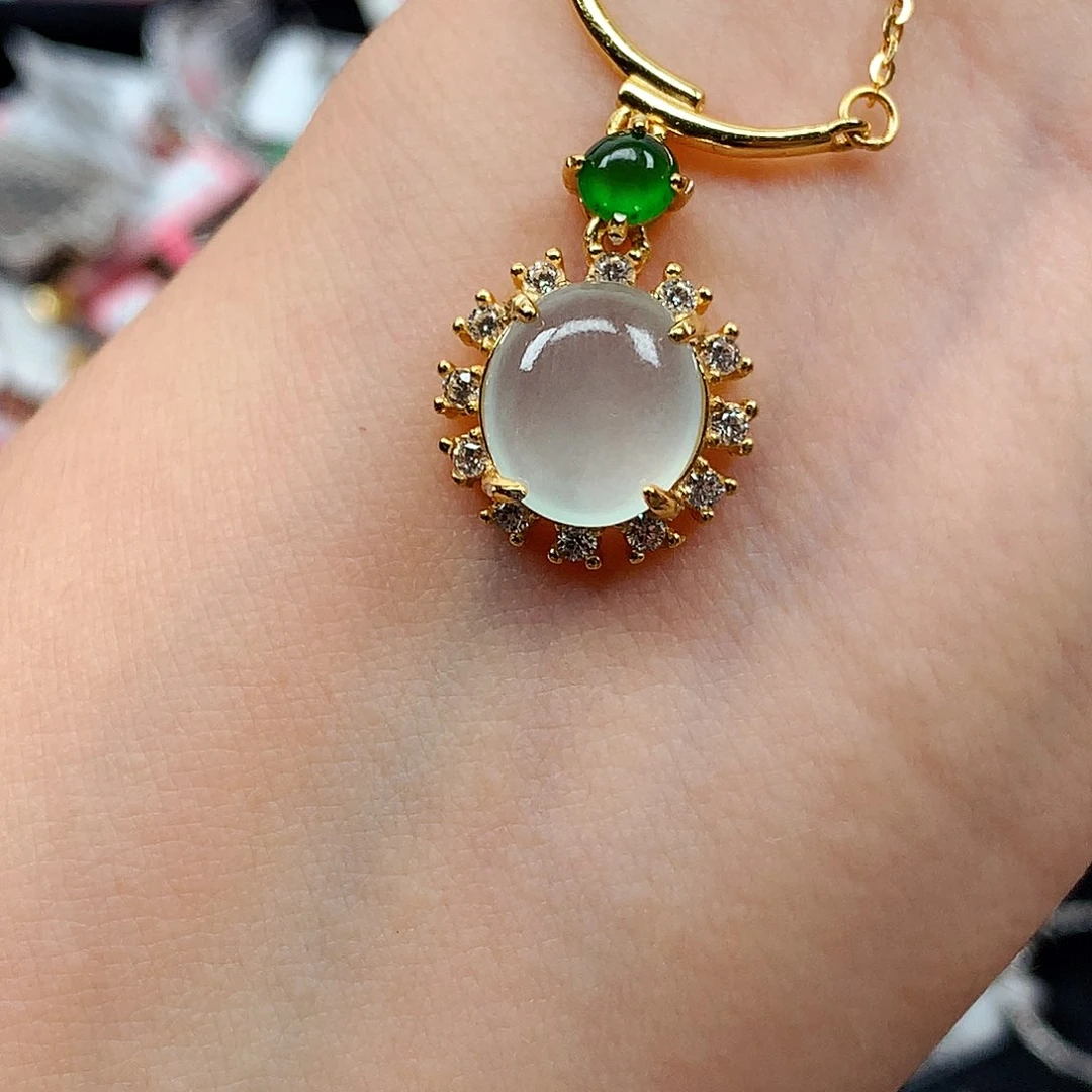 翡翠戒指银S925镶嵌