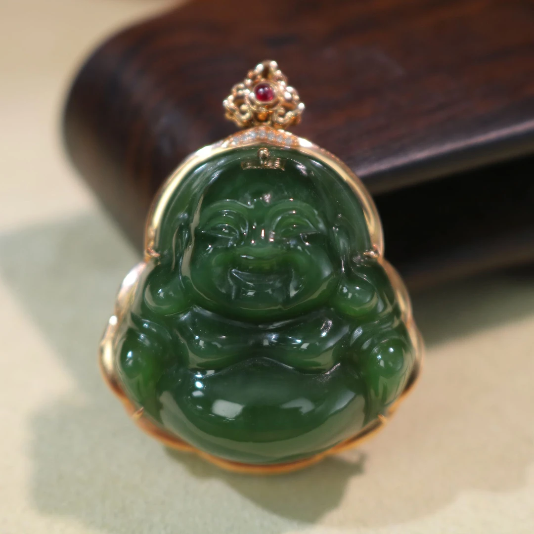 凰一品 俄料猫眼佛公18K