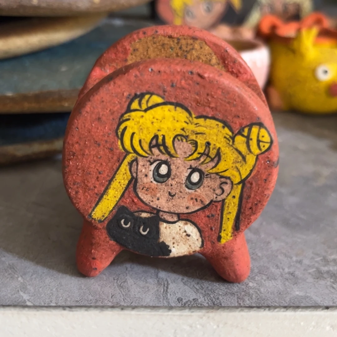 泥塑古镇炻陶花盆