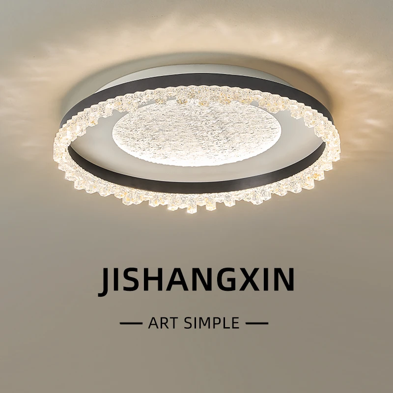 卧室吸顶灯意式轻奢圆形主卧房间灯2025年新款LED高级感现代简约