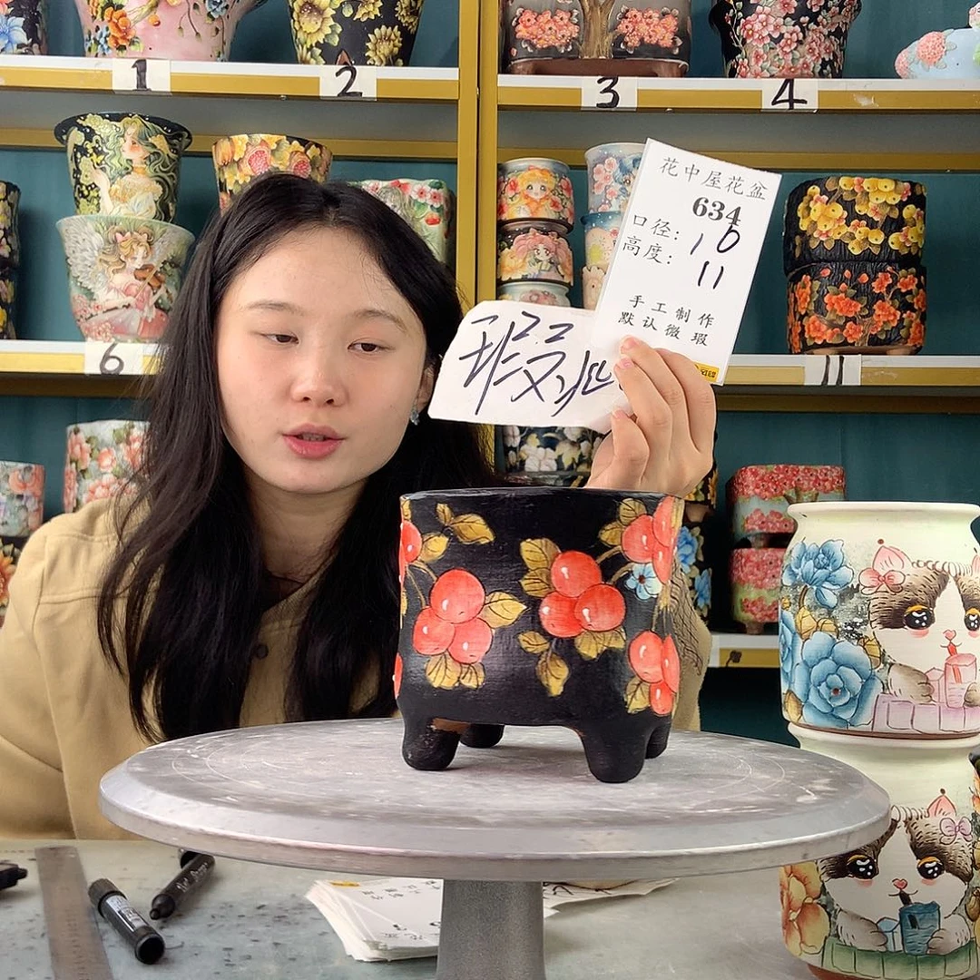 陶景德镇手工花盆634