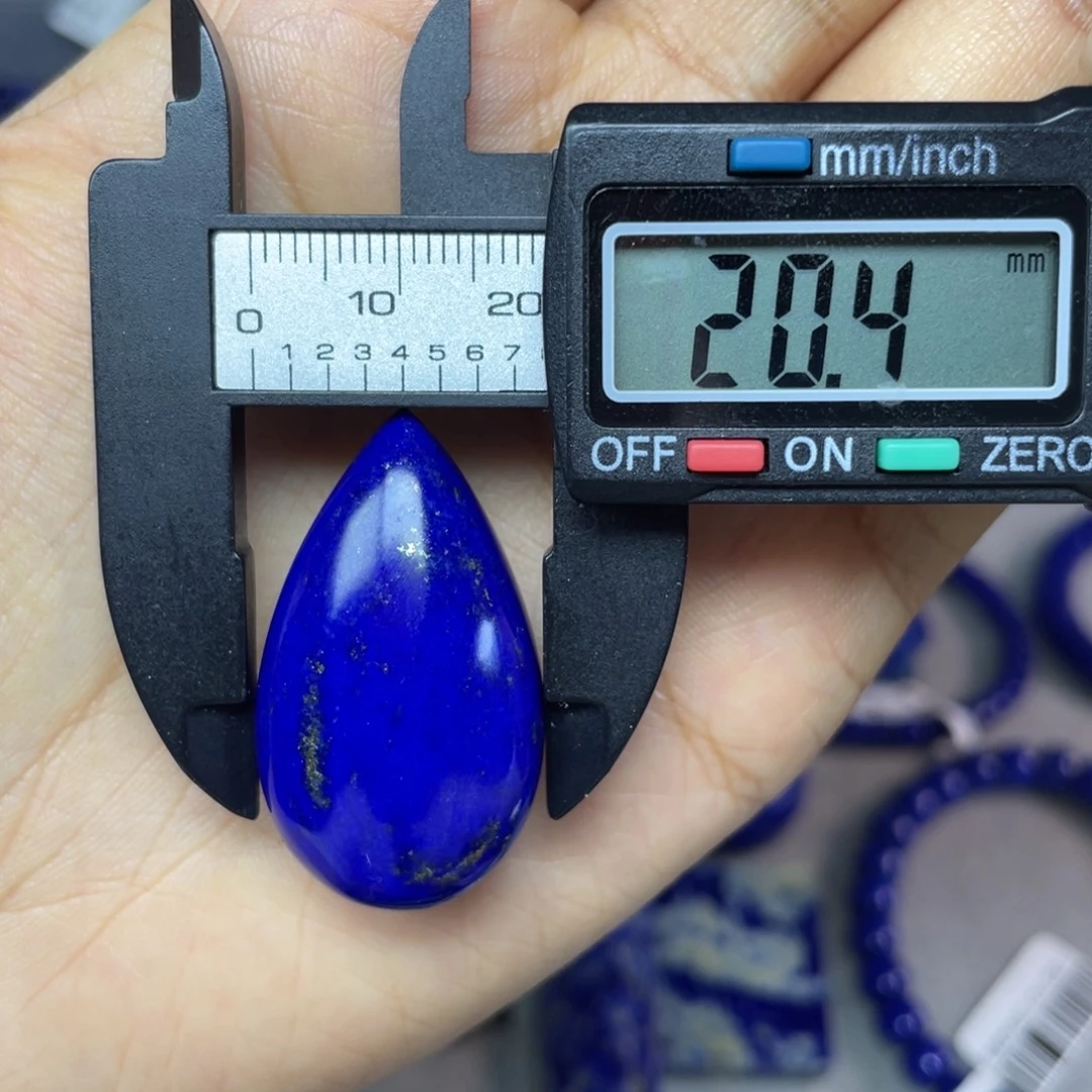 青金石未镶嵌20×35mm水滴吊坠