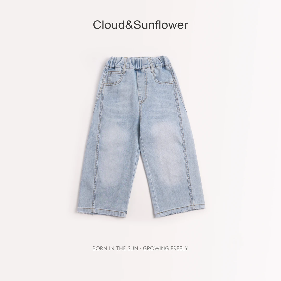 【云朵小葵】成人夏季休闲百搭直筒牛仔裤001