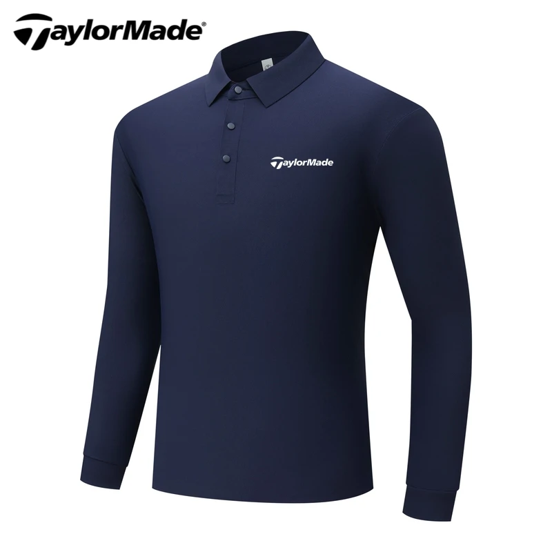 Taylormade泰勒梅高尔夫男装2025秋季户外运动翻领男士长袖polo衫