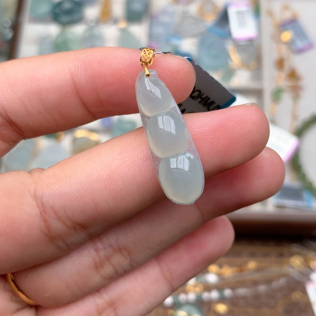 【闪购商品】18K金镶嵌挂件翡翠一