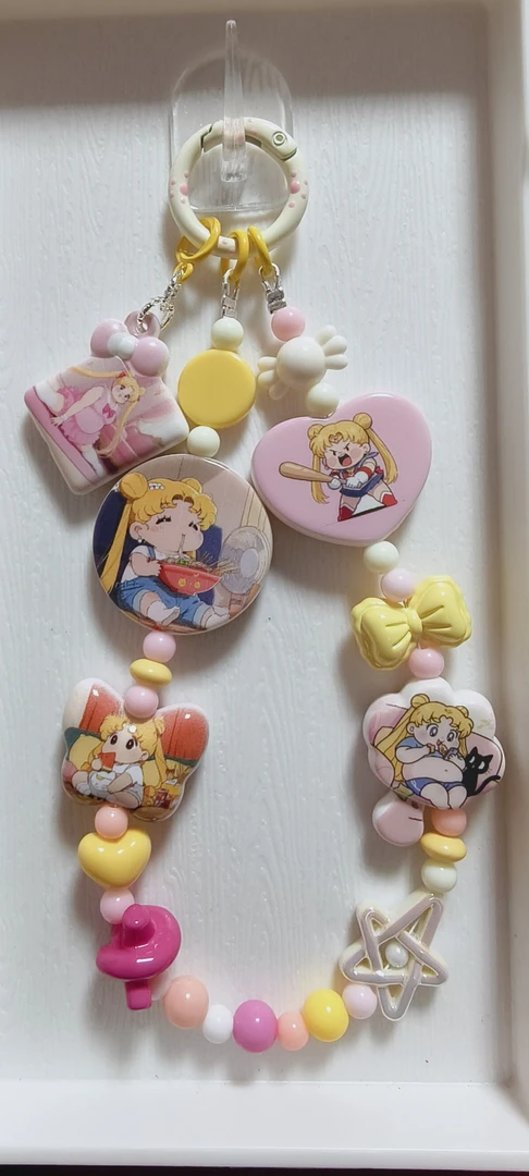 美少女战士可爱卡通风格手机链个性创意diy手工挂饰通用挂绳挂件