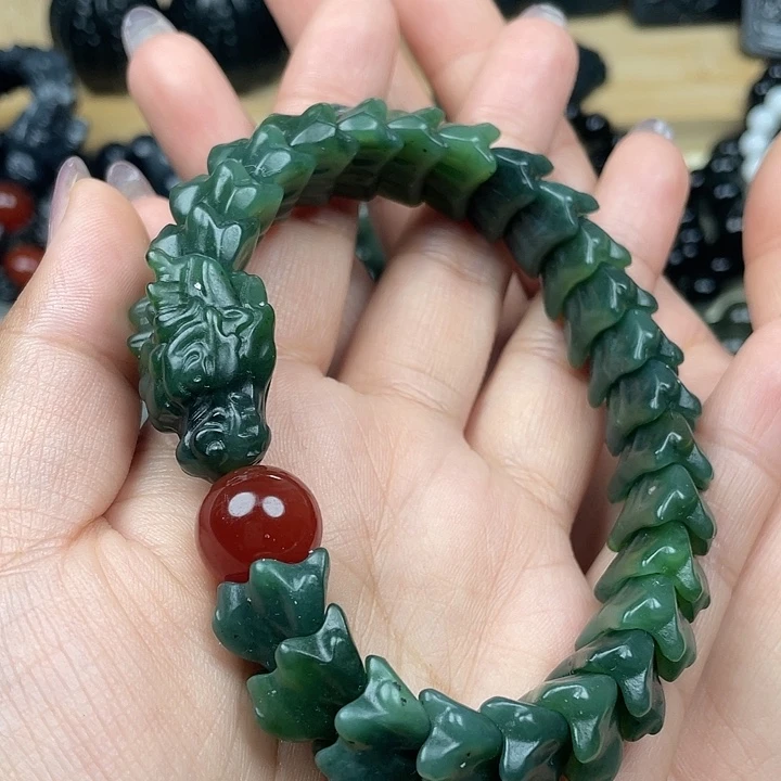 顺***然和田玉未镶嵌手链