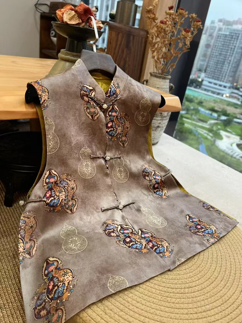 聆夏质造【多宝葫芦】吴罗葫芦异色罗新中式气质百搭款上衣