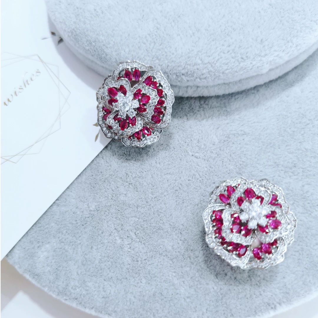 MERRYSTONE/美之钻 铜合金合成锆石胸针 时尚精品胸扣 磁吸款