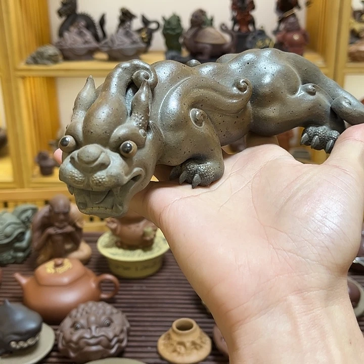 徐***堂茶壶紫砂紫砂占龙柴烧觅财貔貅