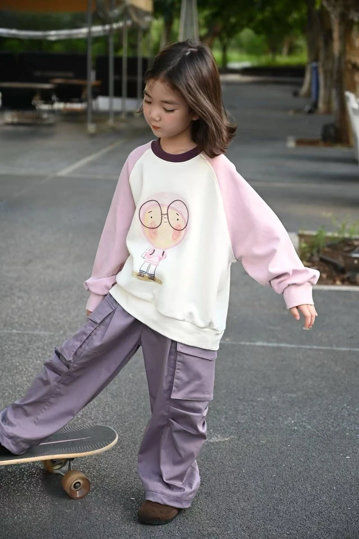 新款不加绒拼色款卫衣 粉色7655铂系