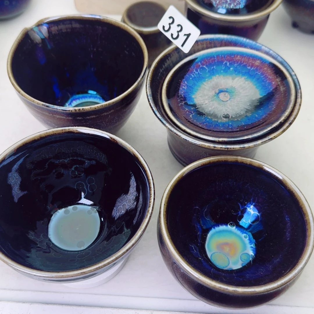 茶盏无*建盏矅变茶器5只0331