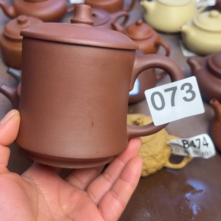 紫砂茶壶紫泥半手工400cc