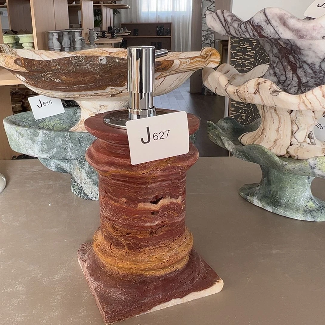 石材J627七彩玉洞洗手液瓶