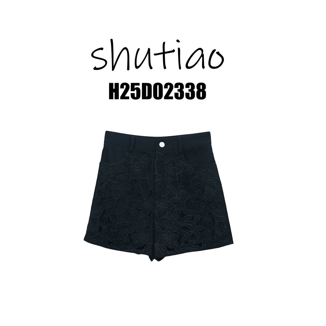 【SHUTIAO】2025夏季：新款小众设计款短裤H25D02338