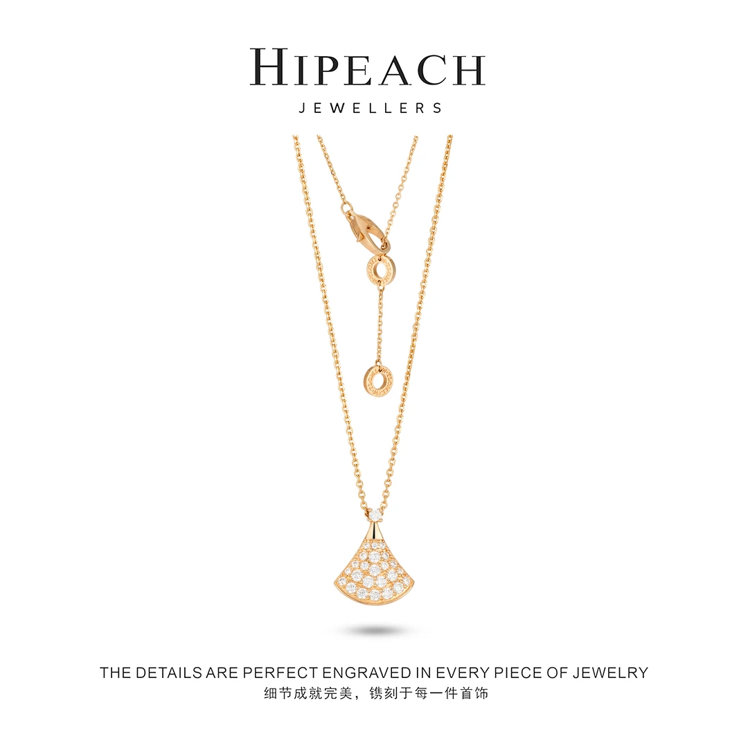 坠链均925银 满钻裙子项链HTZ0044