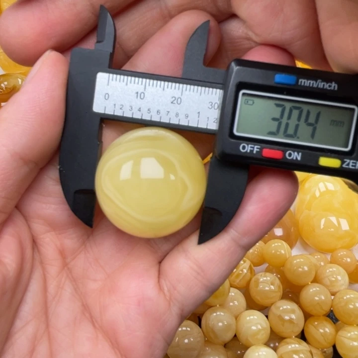 裸石蜜蜡未镶嵌蜜蜡圆珠