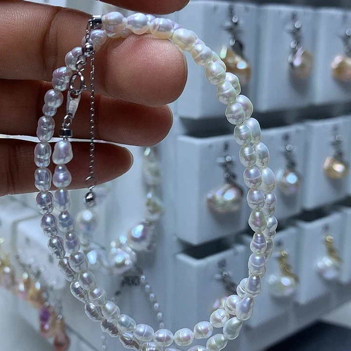 巴洛克淡水珍珠银S925镶嵌