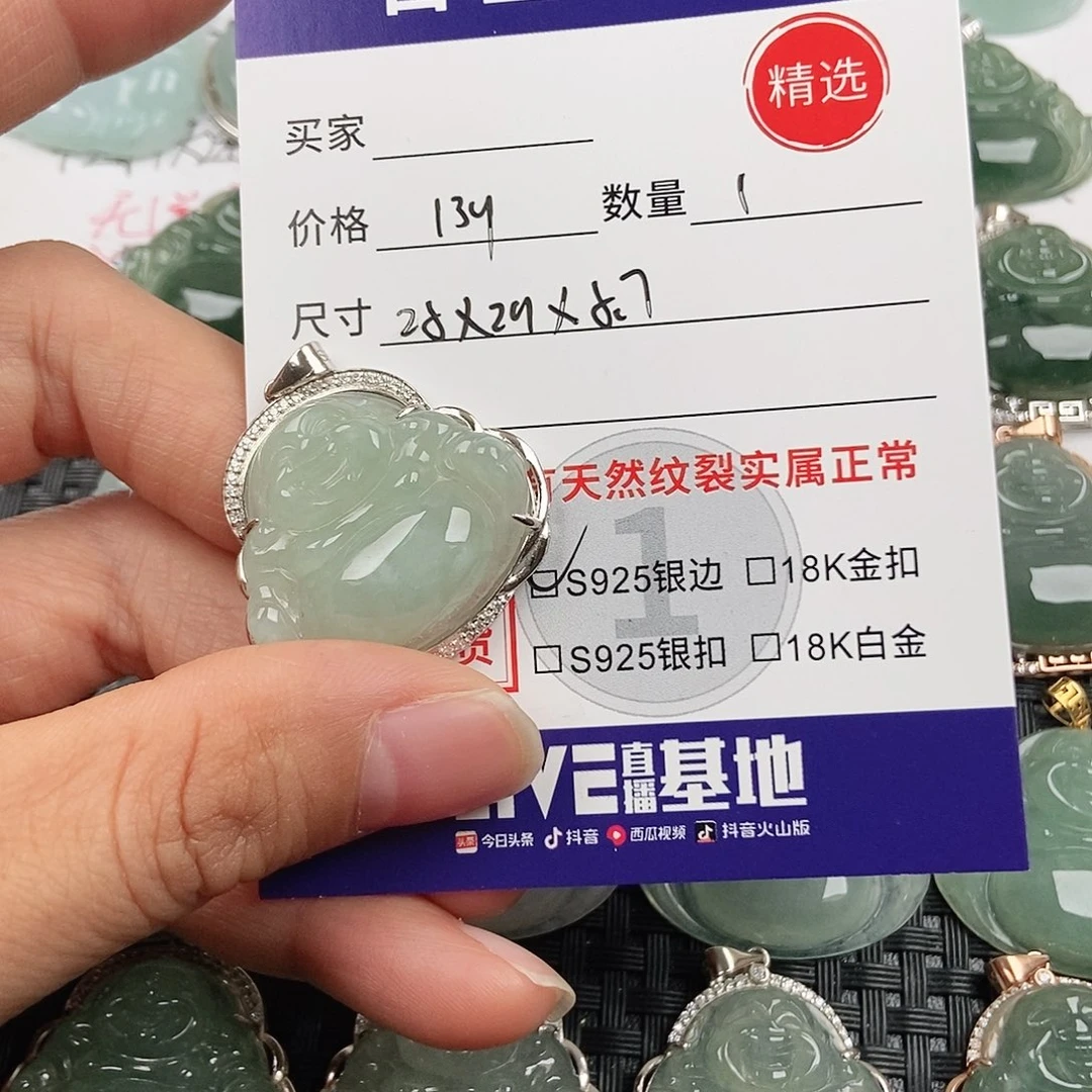 翡翠银S925镶嵌颈饰
