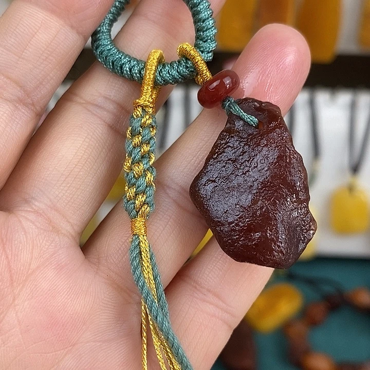 蜜蜡未镶嵌珠宝奇石钥匙扣