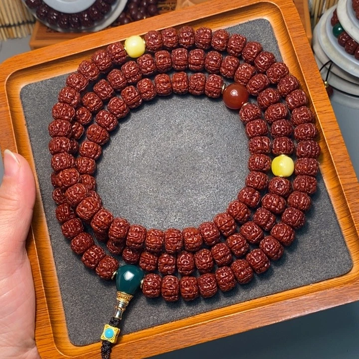 金刚菩提吊坠12mm盘龙108