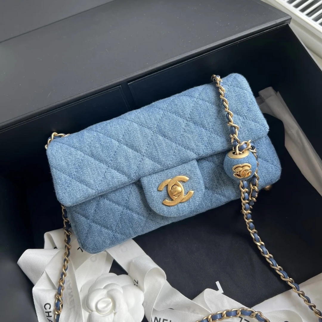 99新 Chanel/香奈儿 7姐专场/牛仔丹宁 CF金球大mini