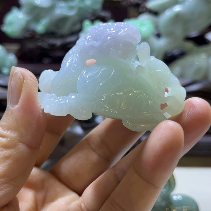 翡翠未镶嵌摆件龙龟
