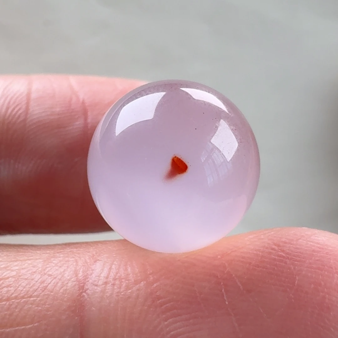 南红玛瑙未镶嵌冰飘圆珠13.2