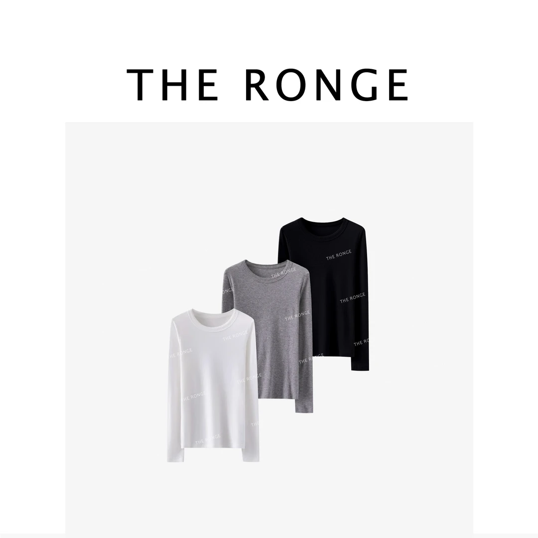 THE  RONGE | 天丝羊毛长袖圆领打底衫显瘦T恤RE250210