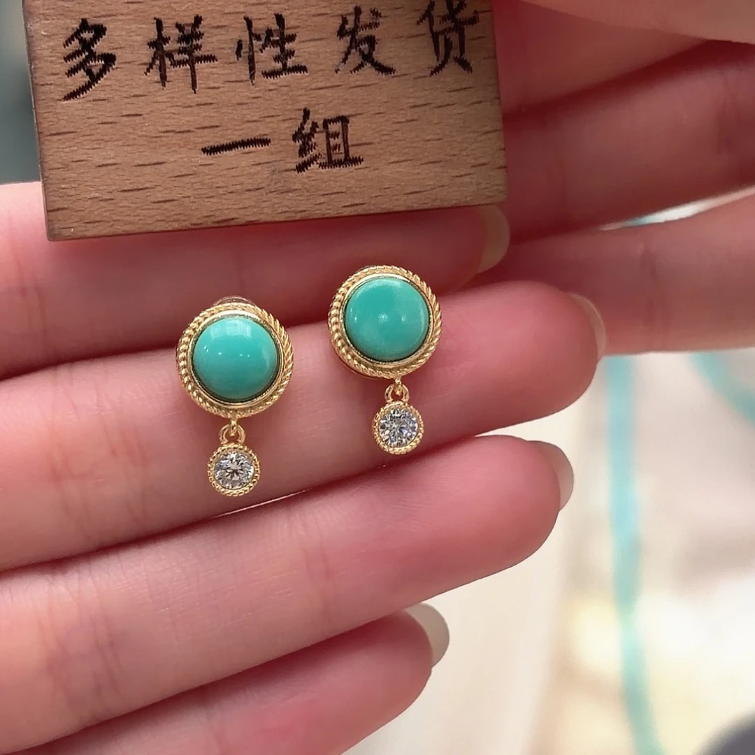 绿松石银S925镶嵌颈饰