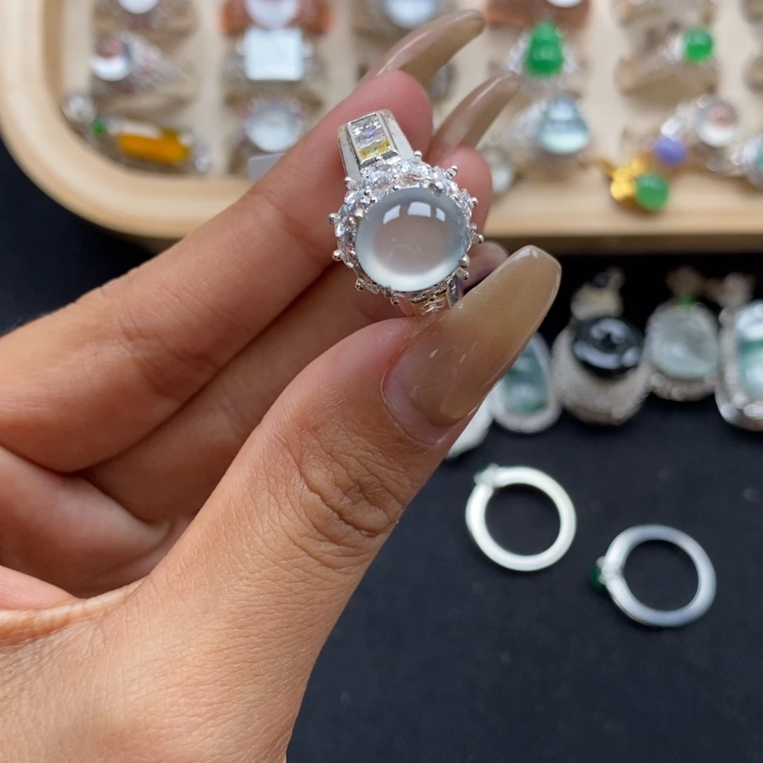 翡翠未镶嵌戒指缅甸天然A货翡翠