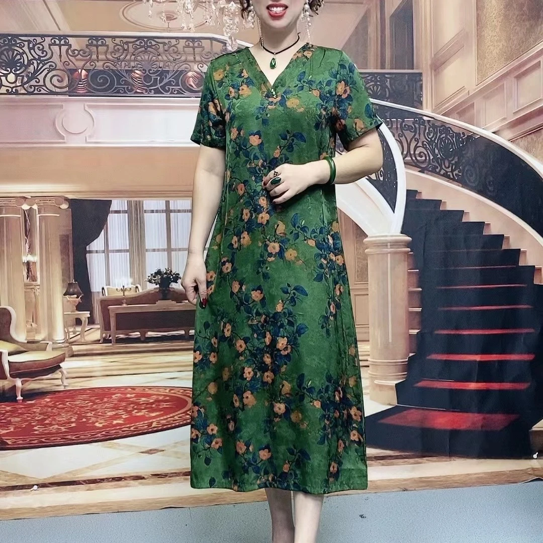 6817 新中式高级感小碎花连衣裙