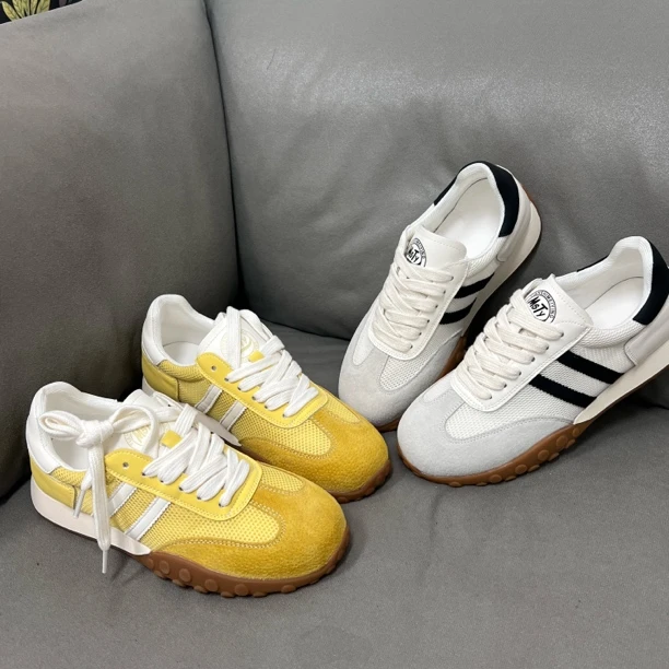 夏季新款阿甘鞋网面百搭德训鞋板鞋（跟高3cm)6033-9