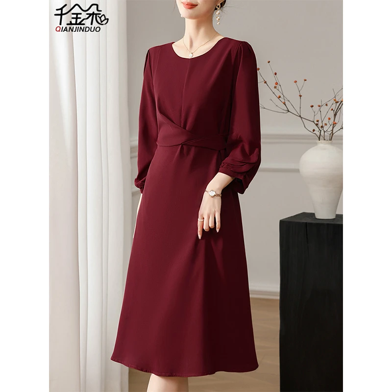 喜婆婆婚宴连衣裙2025新款高贵年轻中老年妈妈春秋女长裙平时可穿