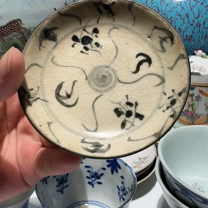 摆件青花杯托11111