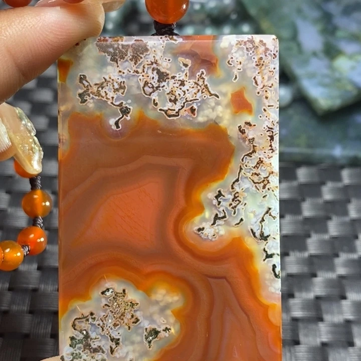 【闪购商品】玛瑙/玉髓颈饰未镶嵌心***^