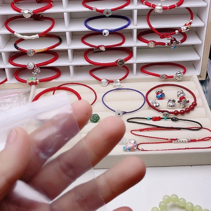 布艺足银本命红绳