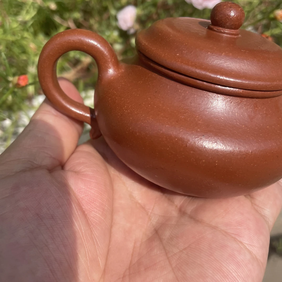 宜兴原矿小煤窑朱泥全手工制作仿古壶120cc茶具泡茶壶小容量